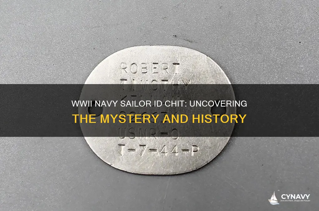 did wwii navy sailor get id chit