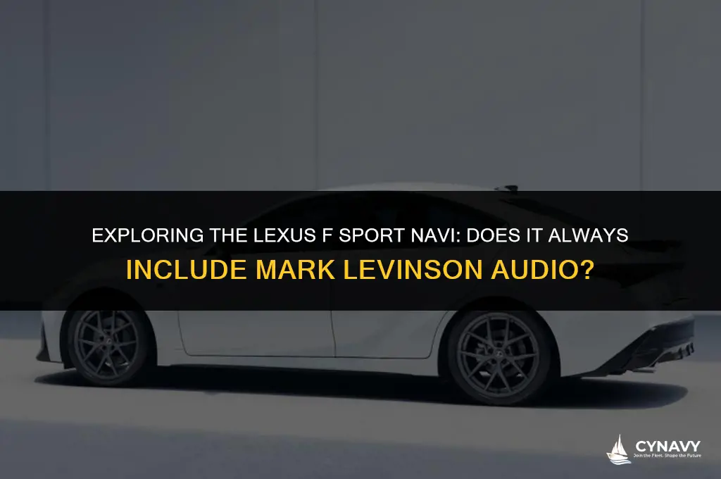 do all f sport navi come with mark levinson