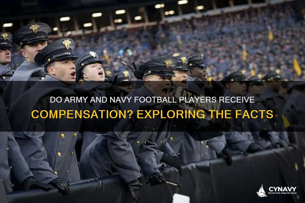 do army and navy football players get paid