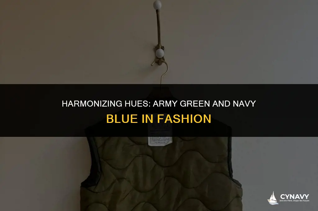 do army green and navy blue go together
