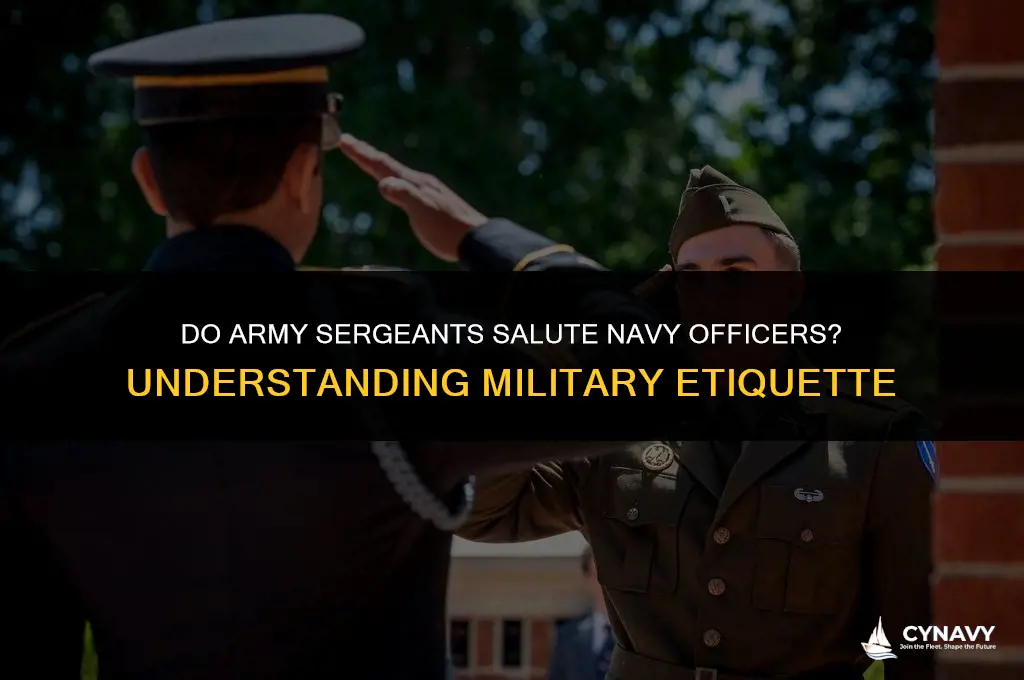 do army sergeants salute navy officers