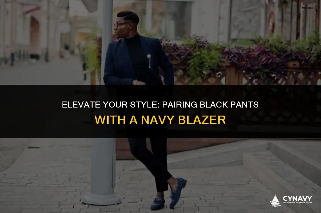 do black pants go with navy blazer