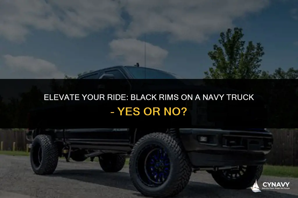 do black rims look good on a navy truck