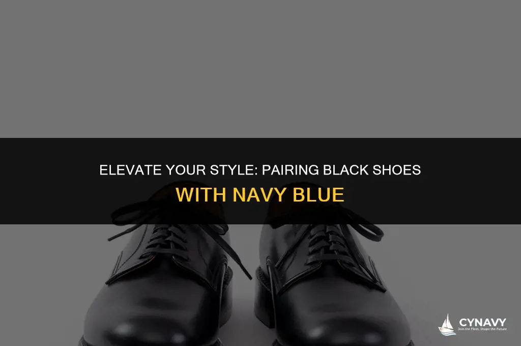 do black shoes go with navy blue