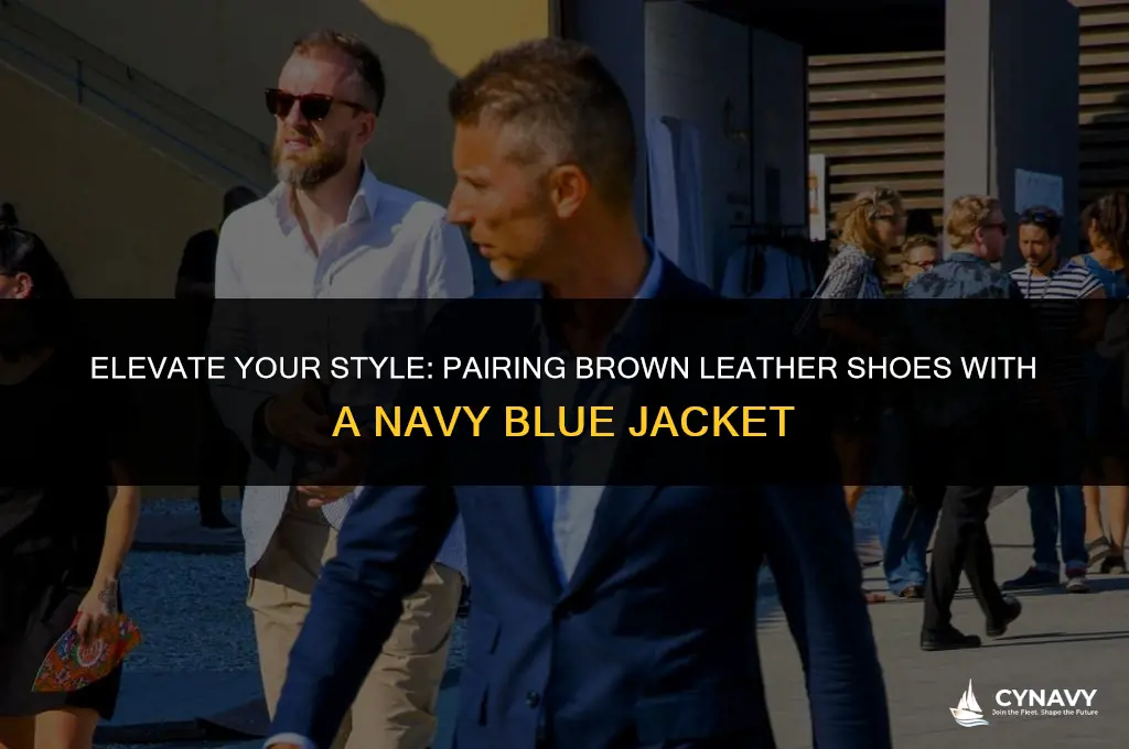 do brown leather shoes match a navy blue jacket