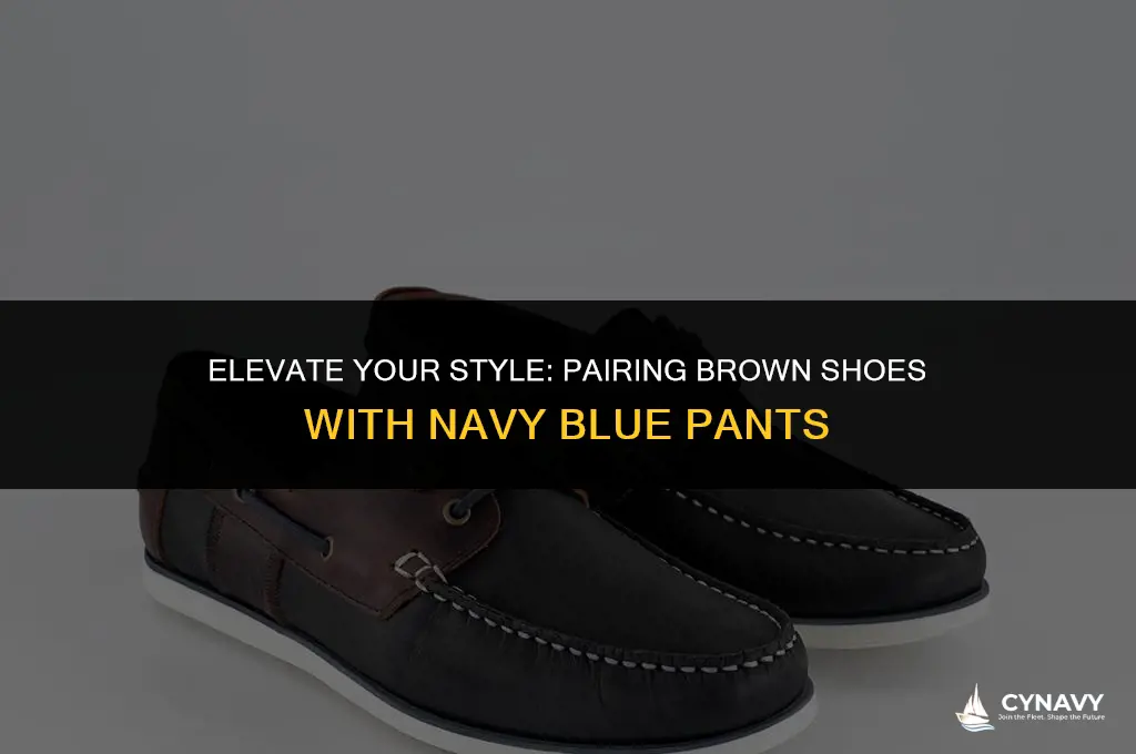do brown shoes go with navy blue pants