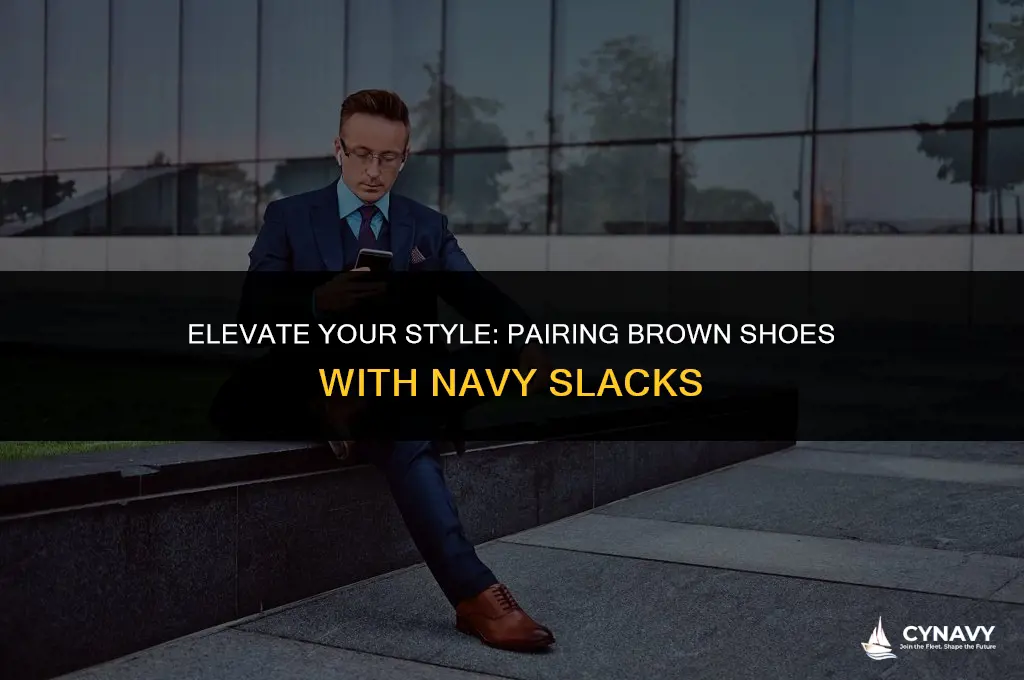 do brown shoes go with navy slacks