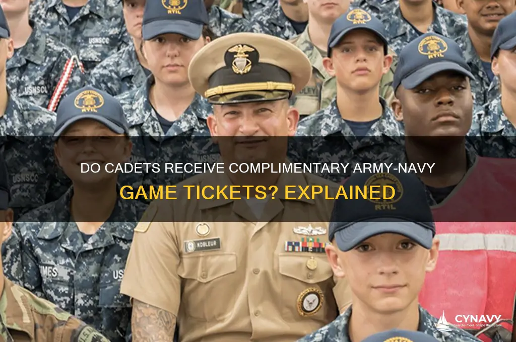do cadets get free tickets to army navy game