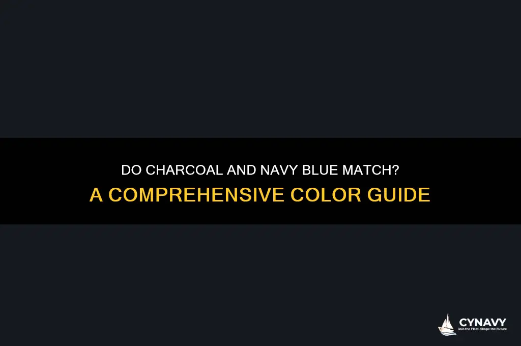 do charcoal and navy blue match