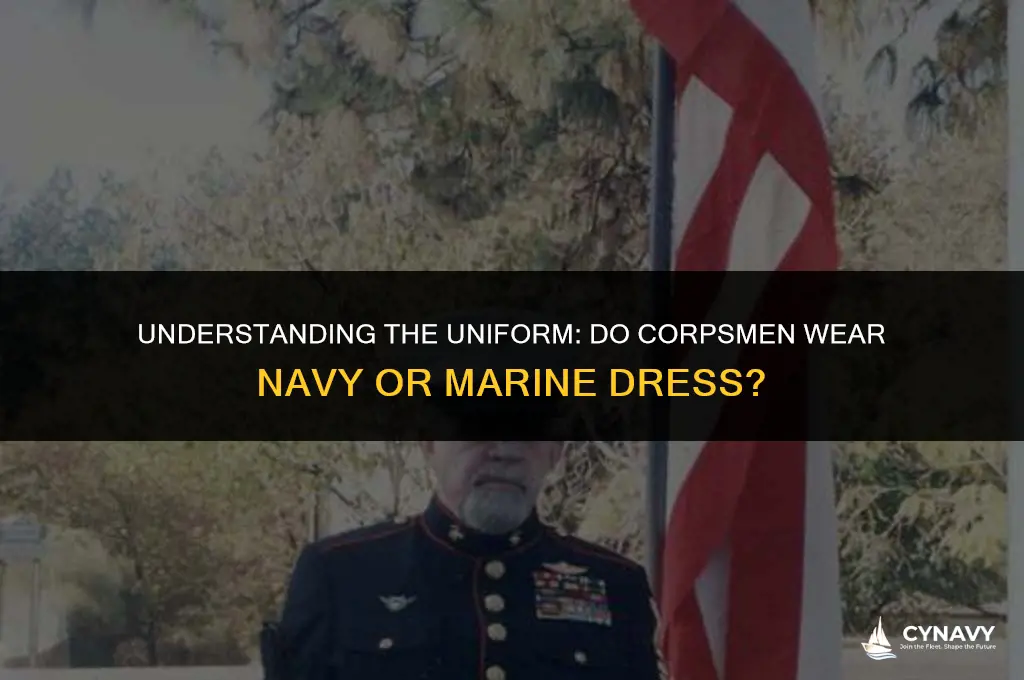 do corpsman wear navy or marine dress