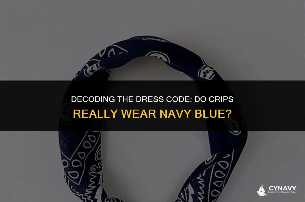 do crips wear navy blue