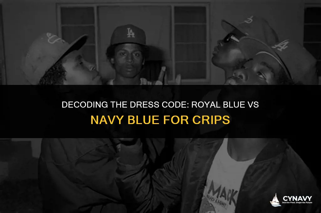 do crips wear royal blue or navy blue