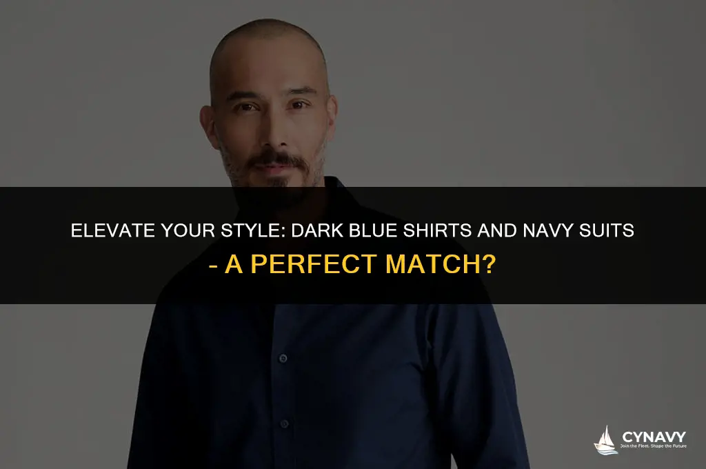 do dark blue shirts go with a navy suit
