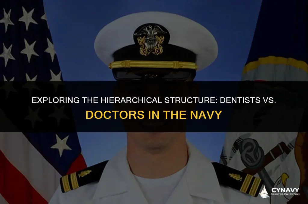 do dentists and doctors have same rank in navy