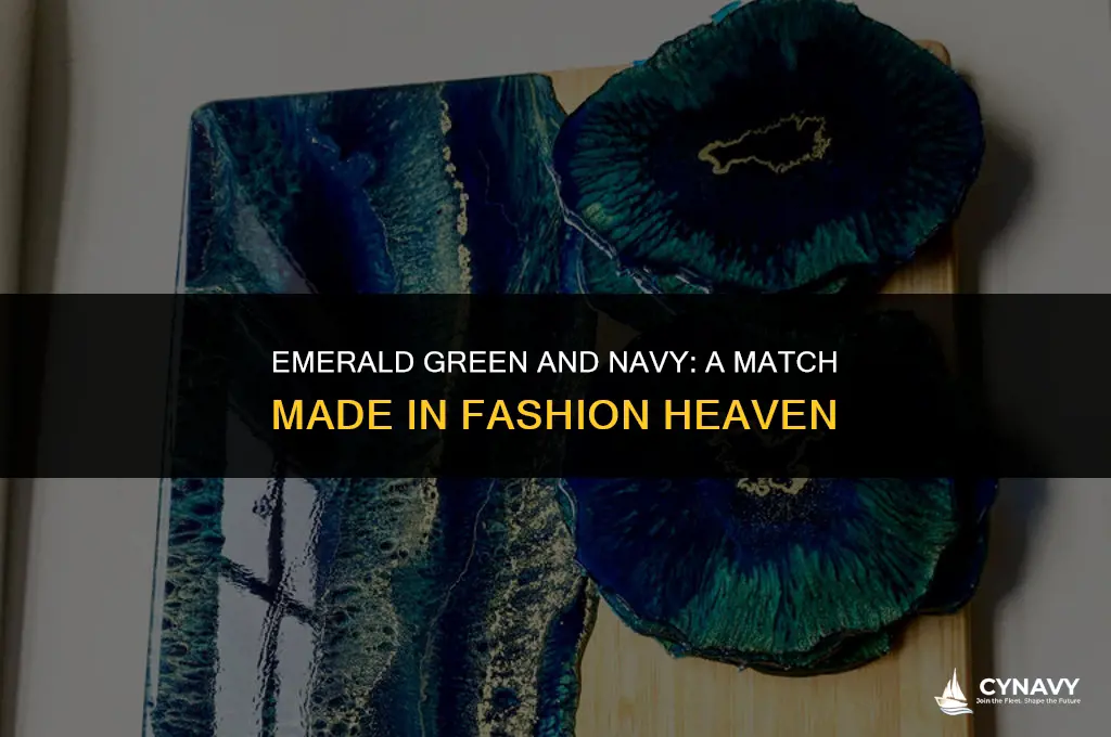 do emerald green and navy go together
