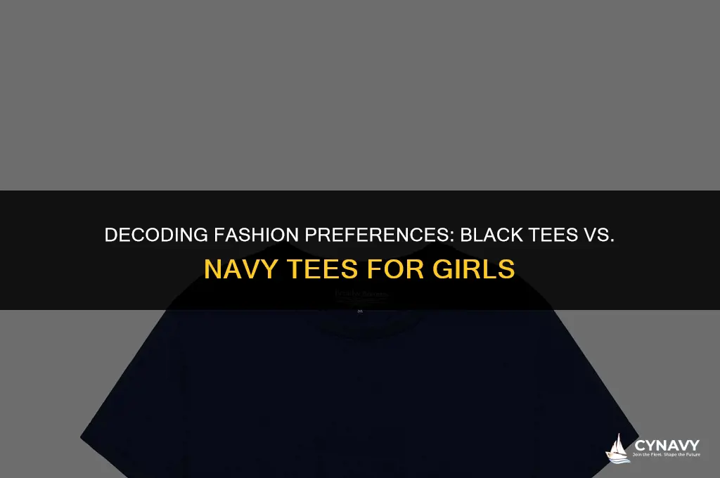 do girls like black t or navy t bettrer
