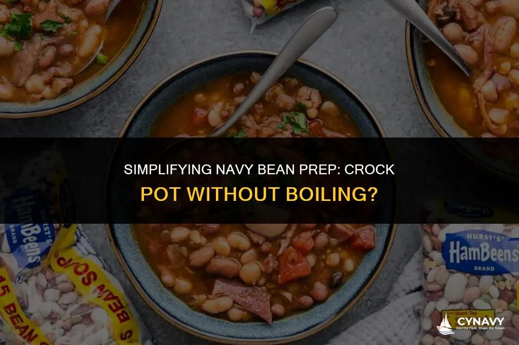 do i need to boil navy beans before crock pot