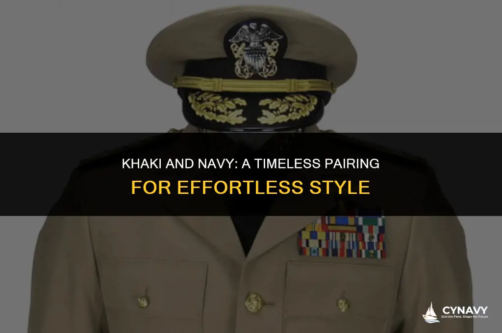 do khakis go with navy blue shirt