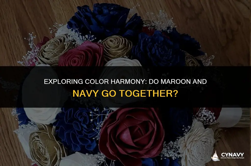 do maroon and navy go together