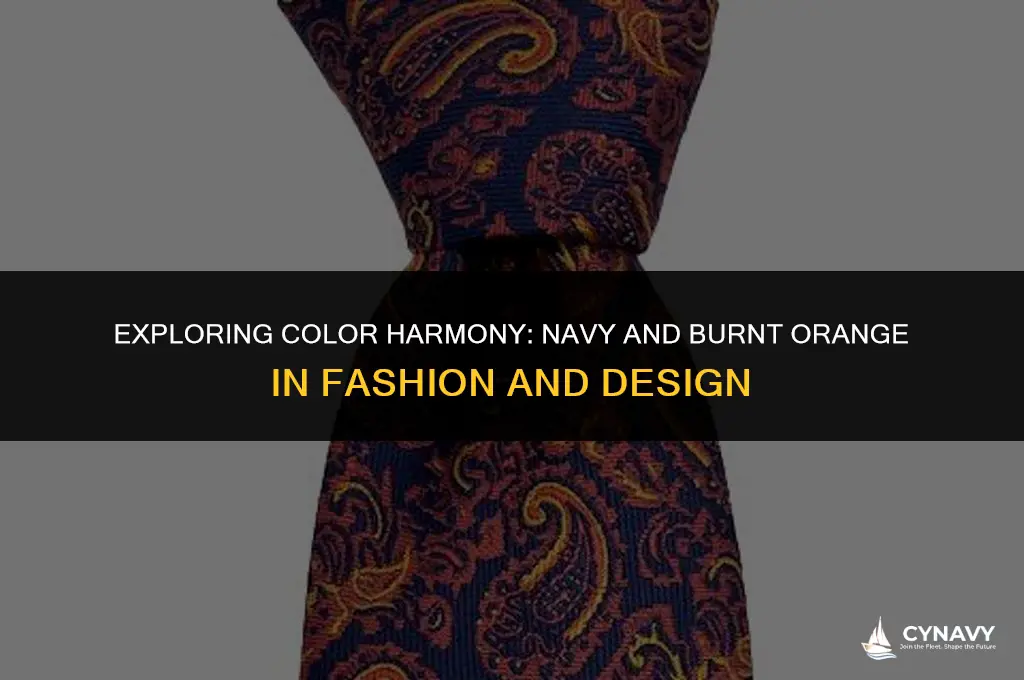 do navy and burnt orange go together