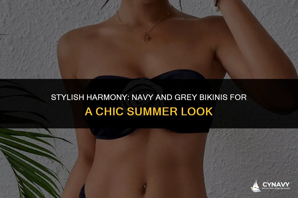 do navy and grey go together bikinis