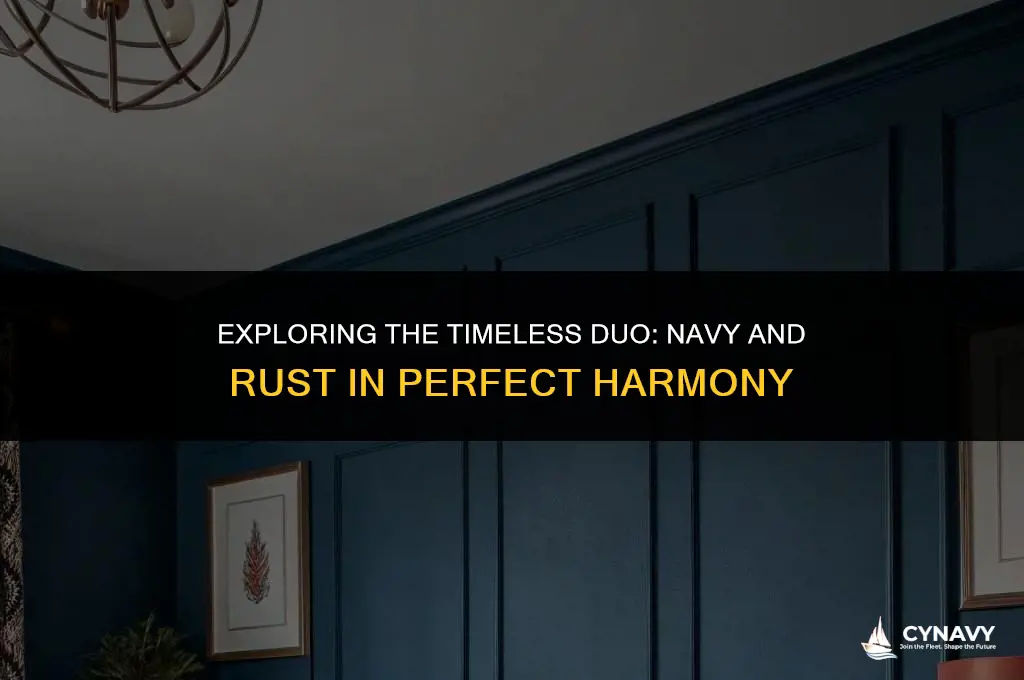 do navy and rust go together