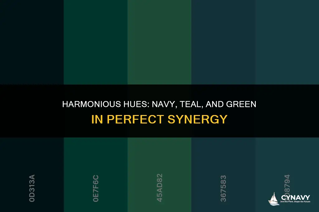 do navy and teal and green go together