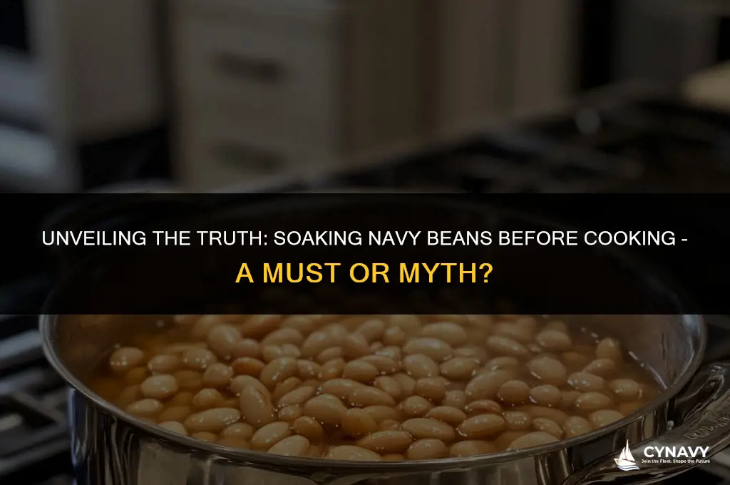 do navy beans have to be soaked before cooking