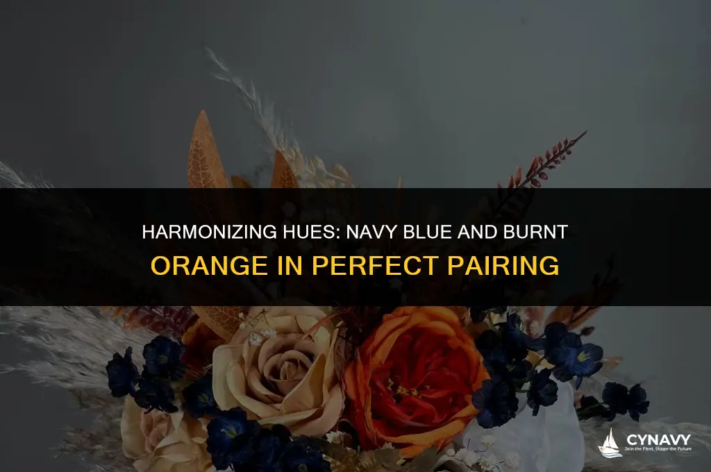 do navy blue and burnt orange go together