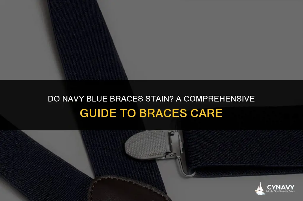 do navy blue braces stain