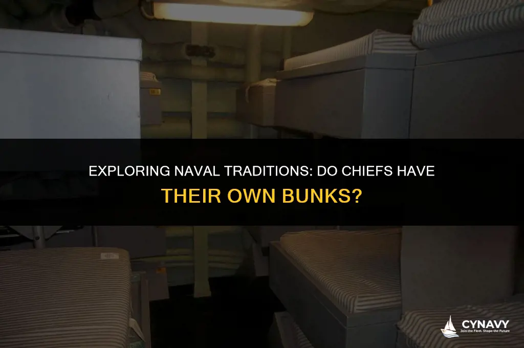 do navy chiefs have their own bunks on ship