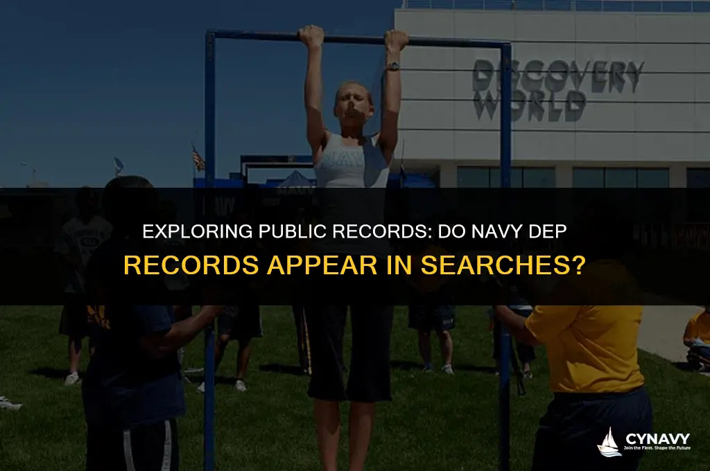 do navy dep records show up on public records searches
