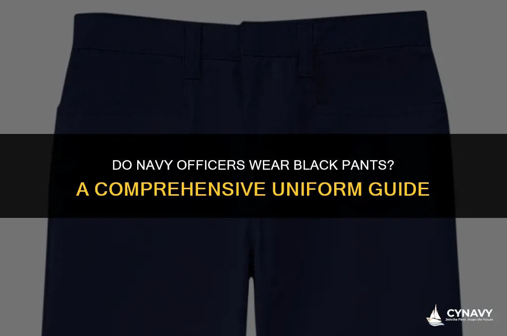 do navy officers wear black pants