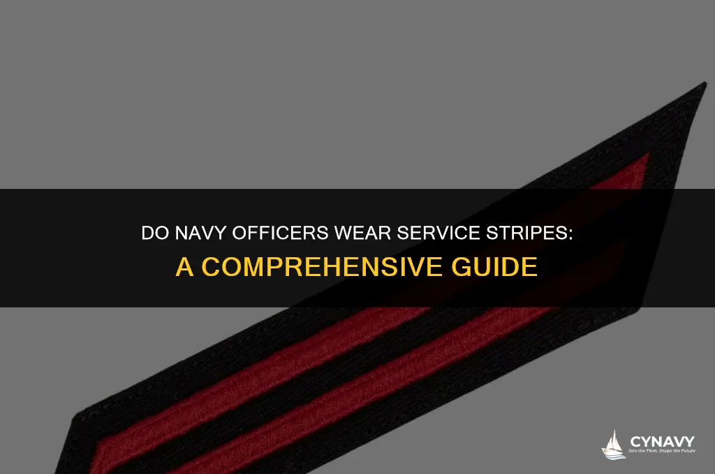 do navy officers wear service stripes