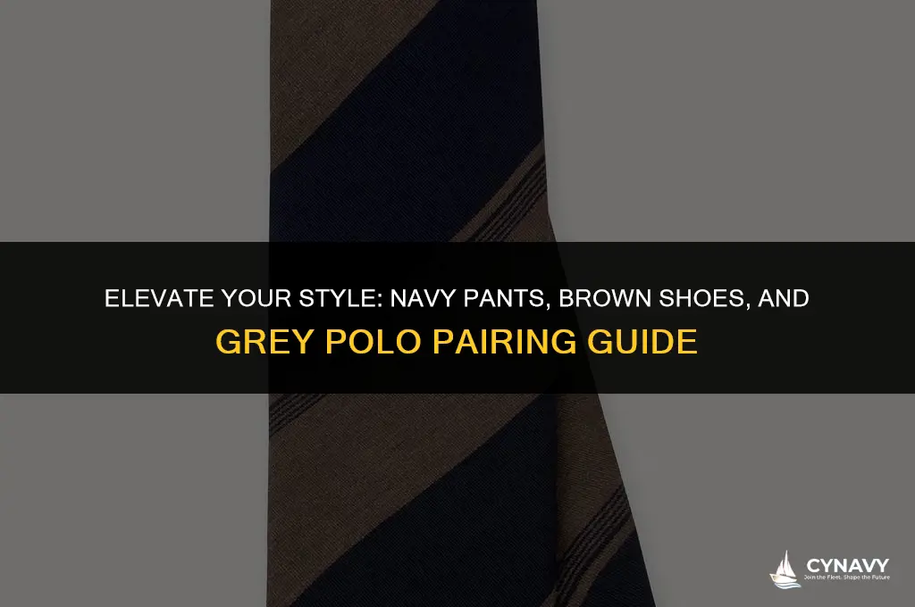 do navy pants brown shoes go with what polo grey