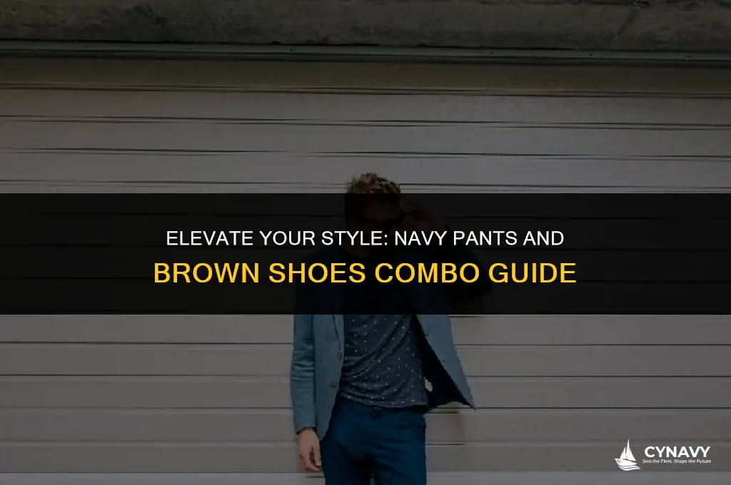 do navy pants brown shoes go with what shirt