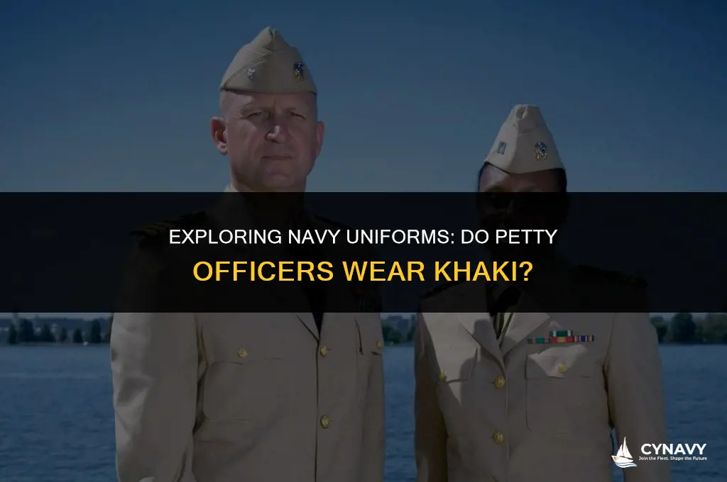 do navy petty officers wear khaki