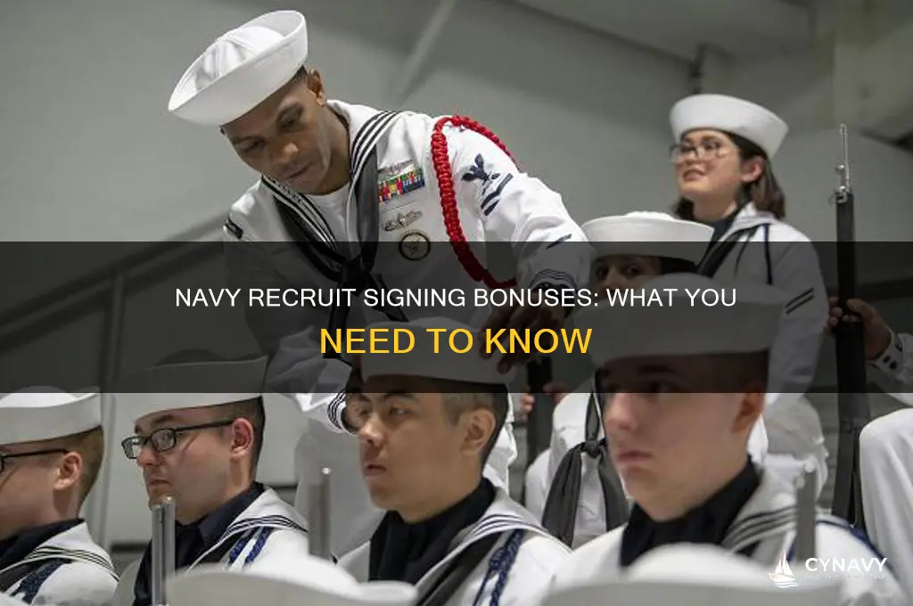 do navy recruits get a signing bonus