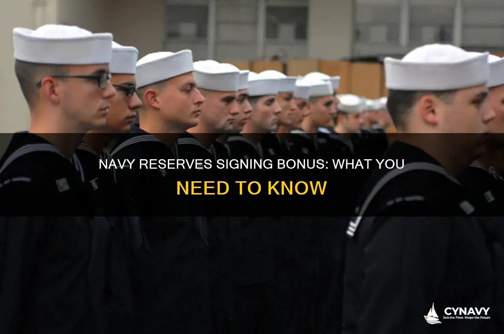 do navy reserves get a signing bonus