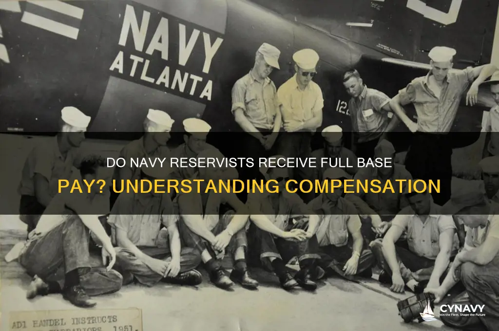 do navy reservist get full base pay