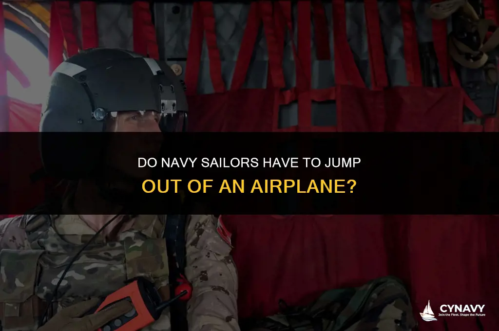 do navy sailors have to jump out of an airplane