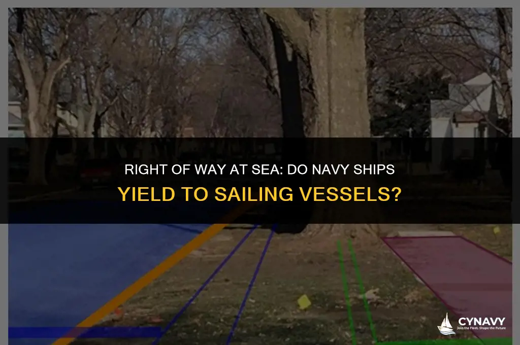 do navy ships give way to sailing ships
