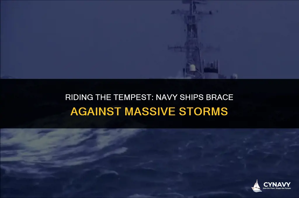 do navy ships hit big storm