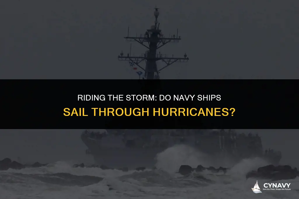 do navy ships sail through hurricanes