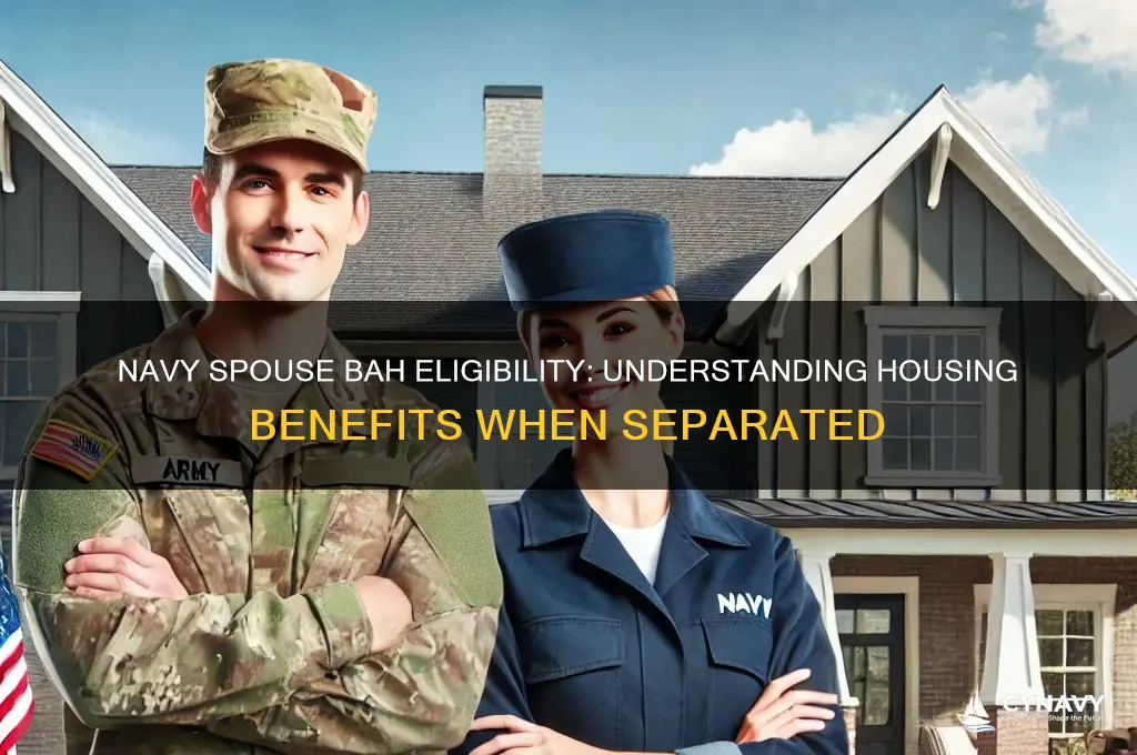 do navy spouse get bah while separate from housing
