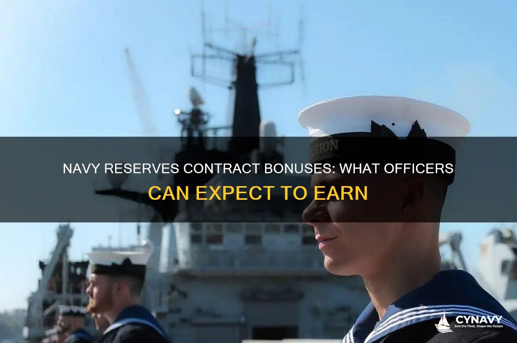 do officers get a contract bonus in the navy reserves