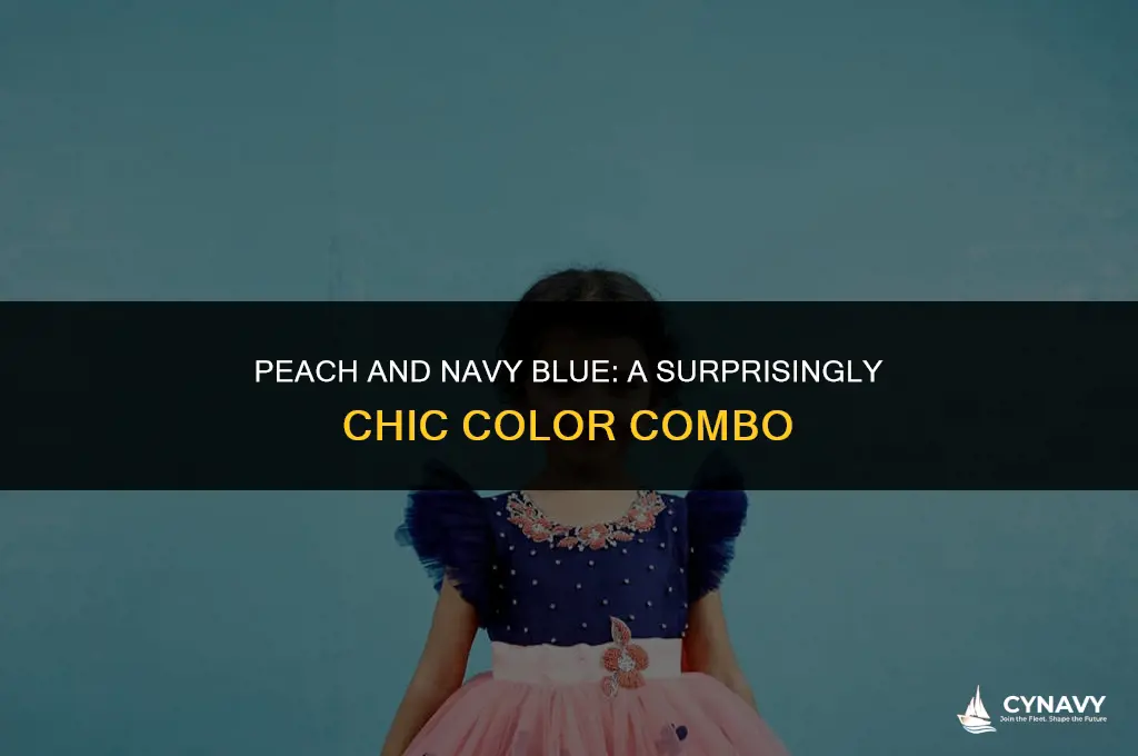 do peach and navy blue go together