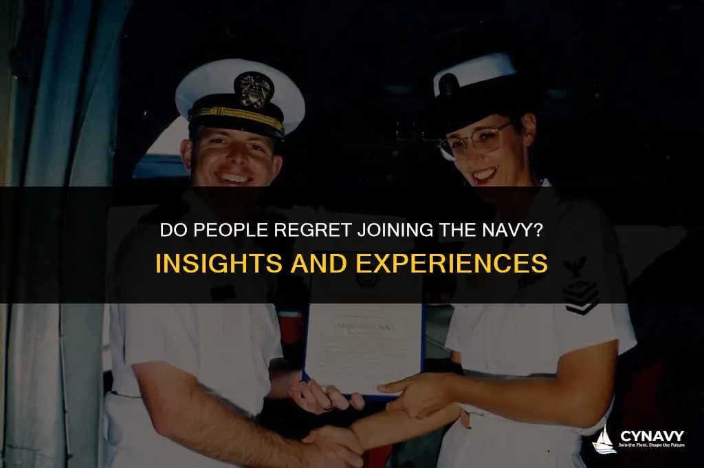 do people regret going to the navy