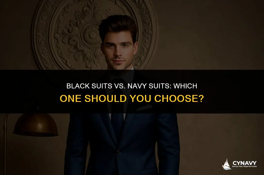 do people wear black suits or navy suits