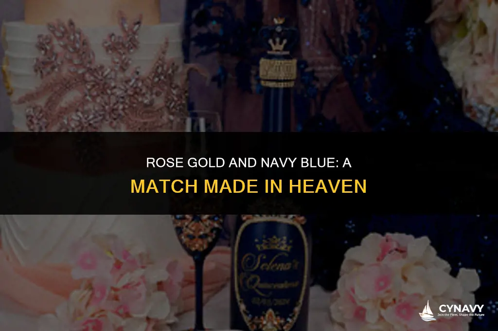 do rose gold and navy blue match